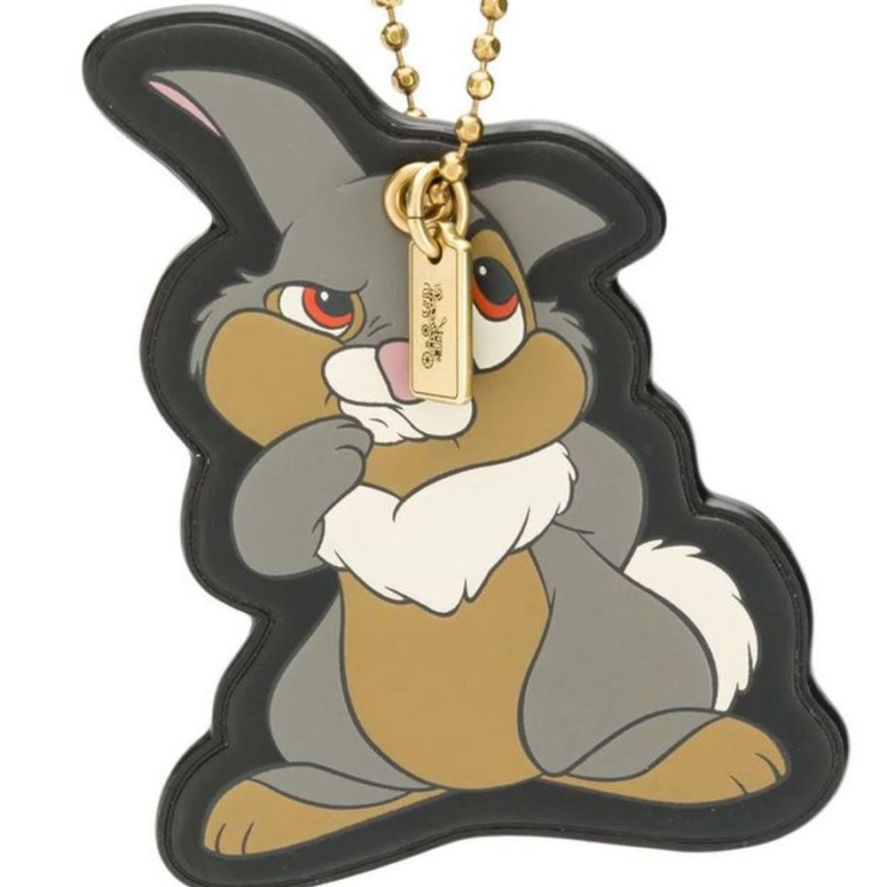 NWT COACH x Disney x THUMPER Leather Bag Charm Key